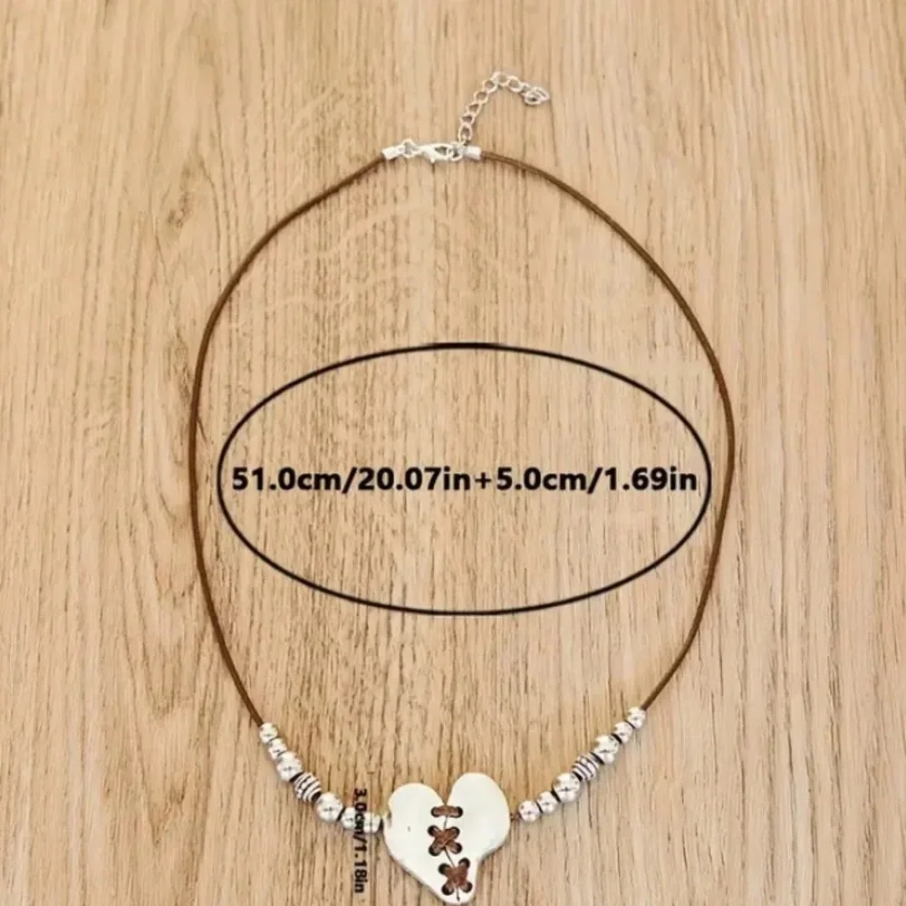 Heart Vintage Statement Pendant Necklace, Bohemian, Boho, Tribal